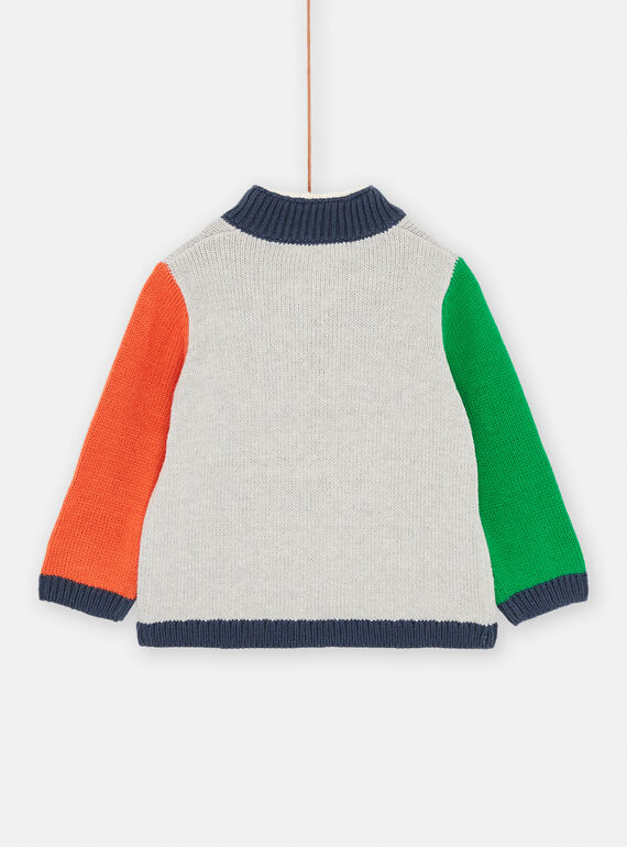 Baby Boy Soft and Comfortable Mottled Grey Sweater SUKHOPUL2 / 23WG10Q1PULJ922